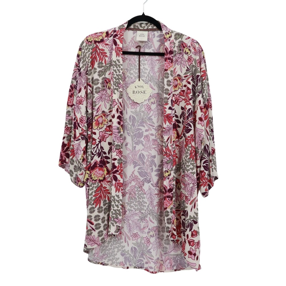 Knox Rose Duster Cardigan‎ Women XS/S Boho Resort Feminine Romantic Kimono NWT